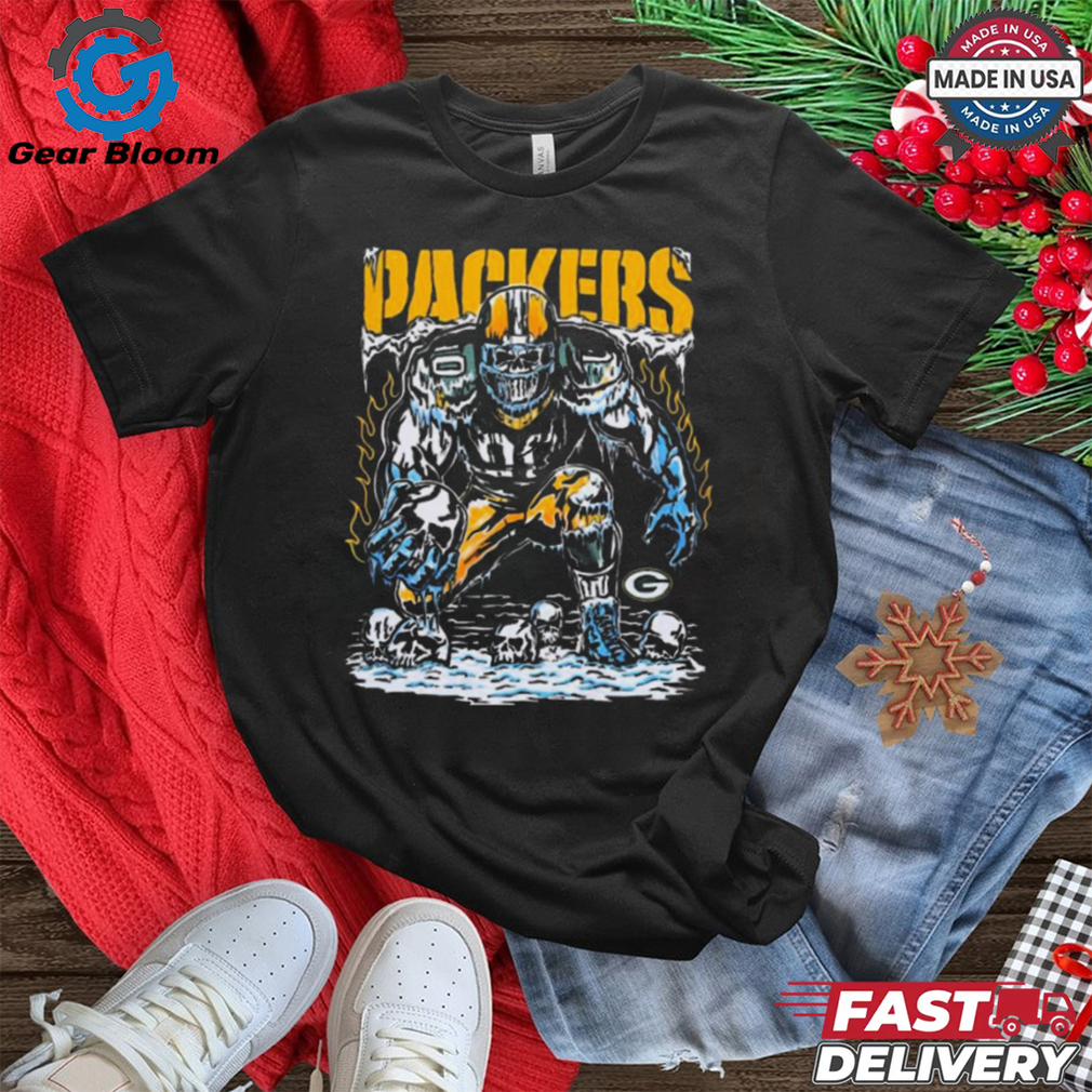 Official Warren Lotas x Green Bay Packers Skeleton NFL Football t shirt Official Warren Lotas x Green Bay Packers Skeleton NFL Football t shirt