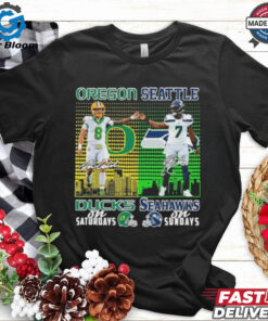 Oregon Ducks On Saturdays X Seattle Seahawks On Sundays Shirt