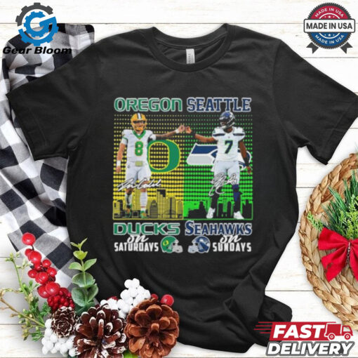 Oregon Ducks On Saturdays X Seattle Seahawks On Sundays Shirt