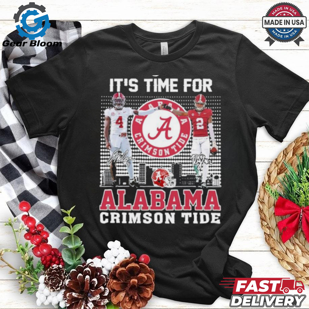 Original Ryan Williams And Jalen Milroe It’s Time For Alabama Crimson Tide Christmas shirt Original Ryan Williams And Jalen Milroe It’s Time For Alabama Crimson Tide Christmas shirt