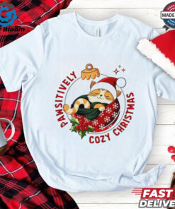 Pawsitively Cozy Christmas cat shirt