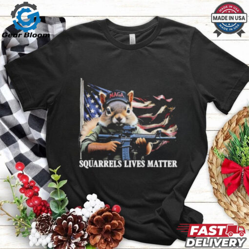 Peanut Squirrel Trump Squirrel Lives Matter Squirrel With Gun Shirt