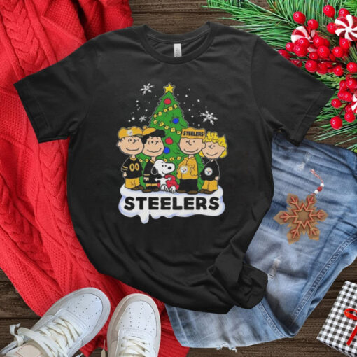 Peanuts Character X Pittsburgh Steelers Merry Christmas 2024 Shirt