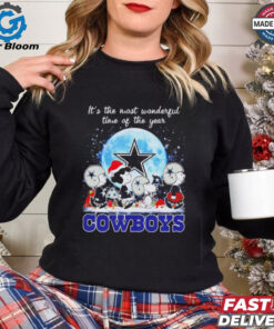 Peanuts Cowboys it’s the most wonderful time of the year Christmas shirt