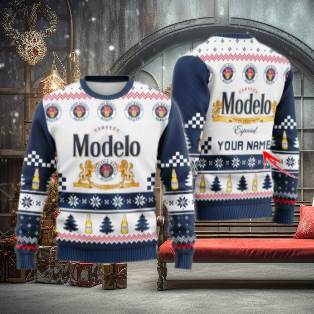 Personalized Modelo Negra Classic Ugly Christmas Sweater Personalized Modelo Negra Classic Ugly Christmas Sweater