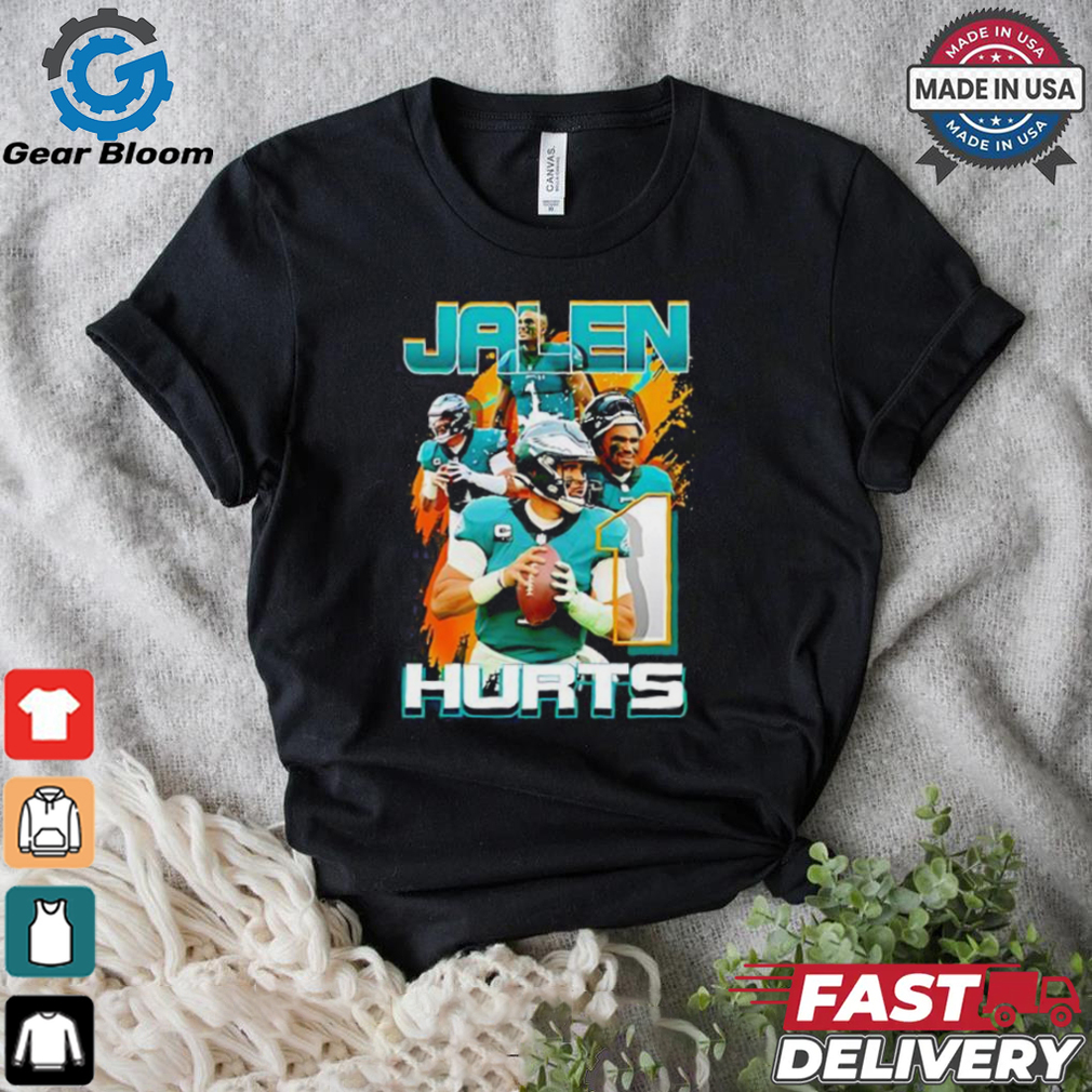 Philadelphia Eagles Jalen Hurts number 1 graphic shirt Philadelphia Eagles Jalen Hurts number 1 graphic shirt