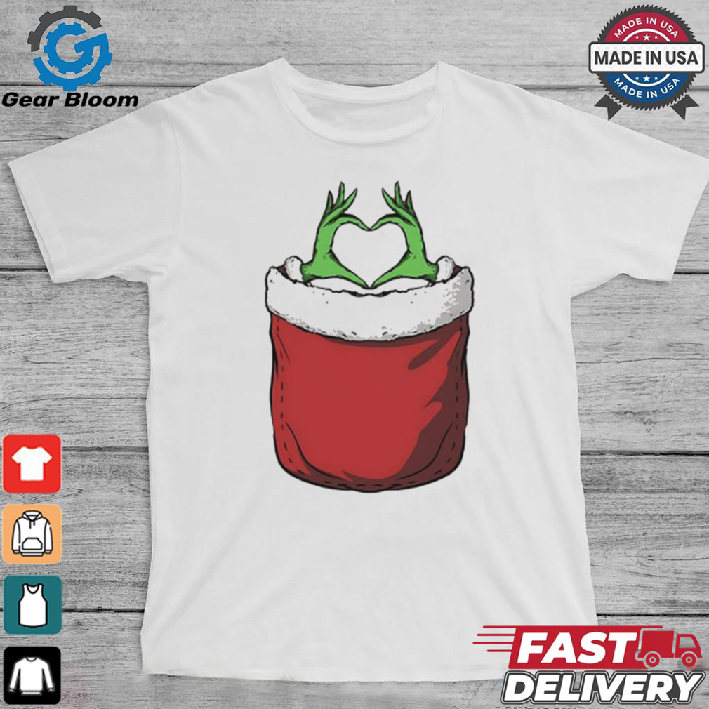 Pocket Grinch heart hand shirt Pocket Grinch heart hand shirt