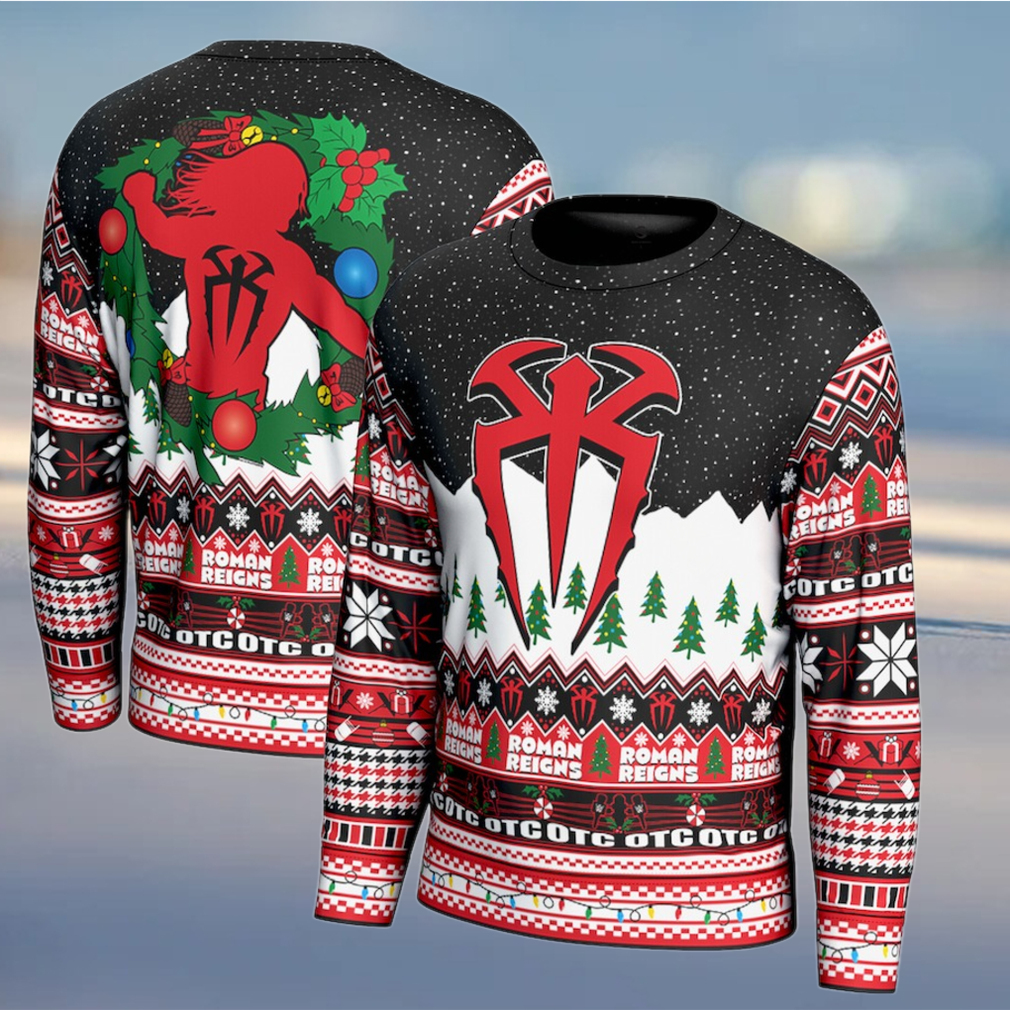ProSphere Black Roman Reigns Holiday Sweater ProSphere Black Roman Reigns Holiday Sweater