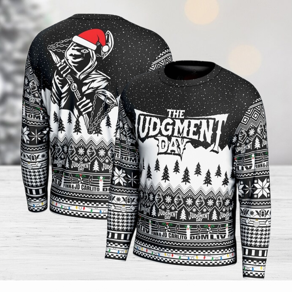 ProSphere Black The Judgment Day Holiday Sweater ProSphere Black The Judgment Day Holiday Sweater