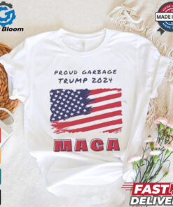Proud Garbage Trump 2024 MAGA American flag shirt