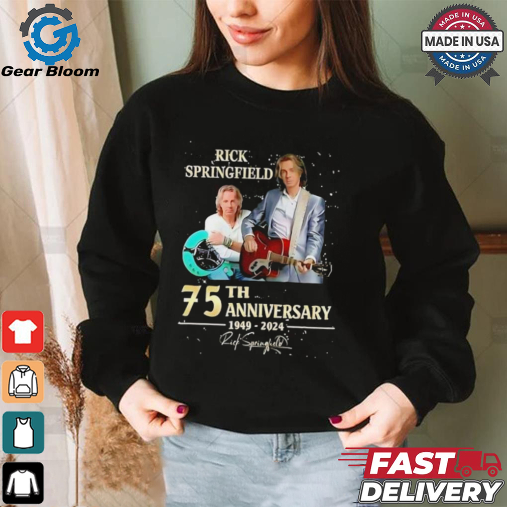 Rick Springfield 75th anniversary 1949 2024 shirt Rick Springfield 75th anniversary 1949 2024 shirt