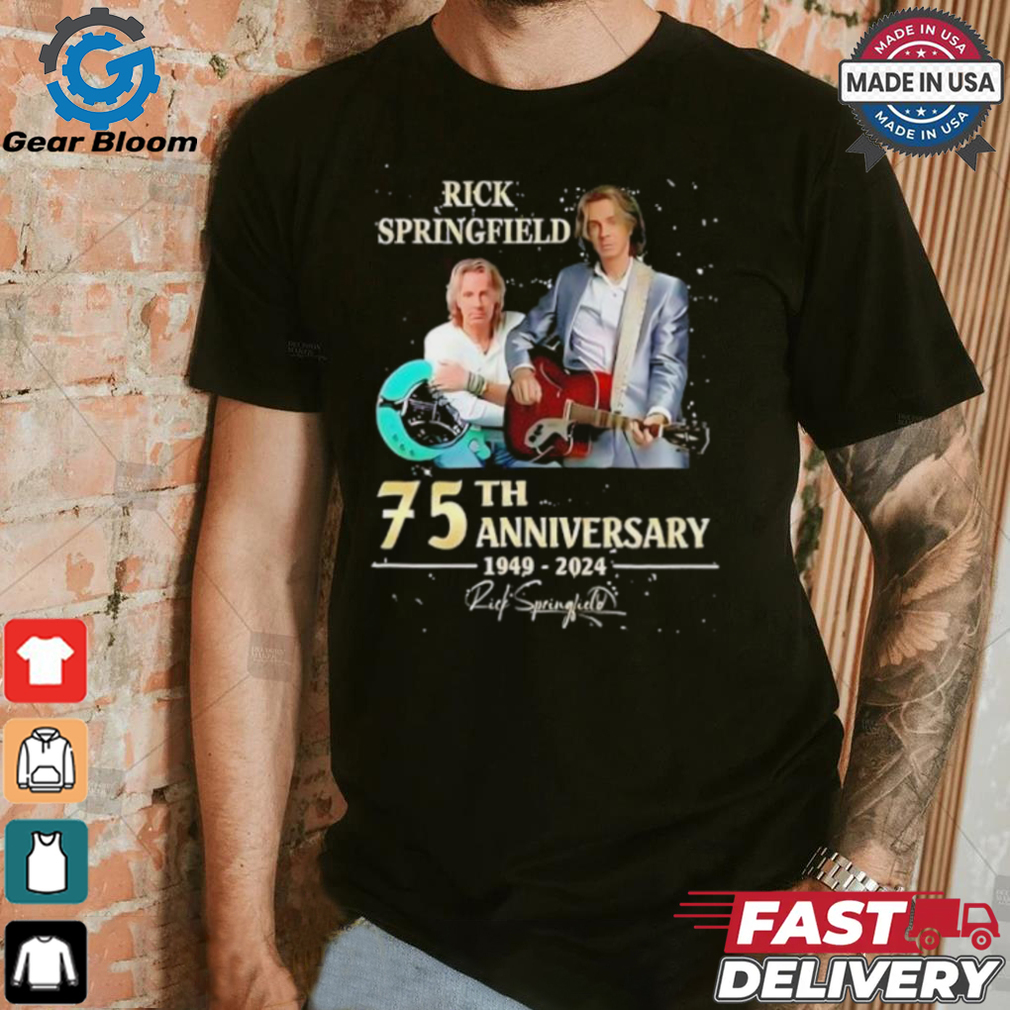 Rick Springfield 75th anniversary 1949 2024 shirt Rick Springfield 75th anniversary 1949 2024 shirt