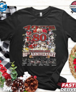 San Francisco 49ers 80th Anniversary 1944 2024 Signatures Shirt