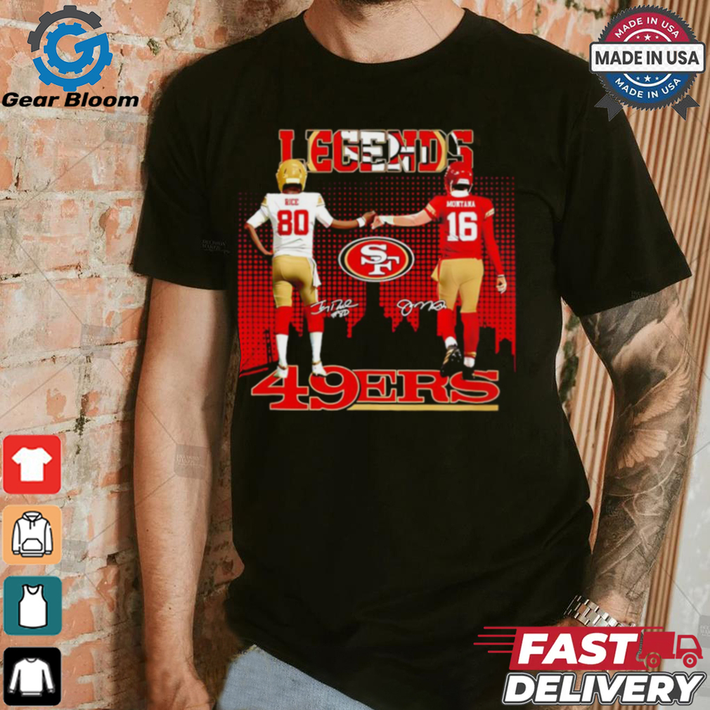 San Francisco 49ers Rice and Montana Legends skyline shirt San Francisco 49ers Rice and Montana Legends skyline shirt