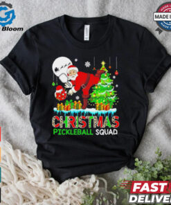 Santa Christmas Pickleball Squad Tee Shirt