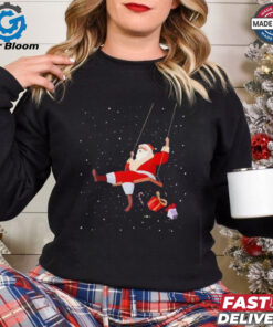 Santa Claus On A Swing Christmas Xmas T Shirt