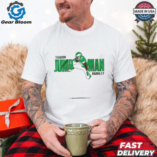 Saquon Barkley Jump Man fly eagle fly shirt