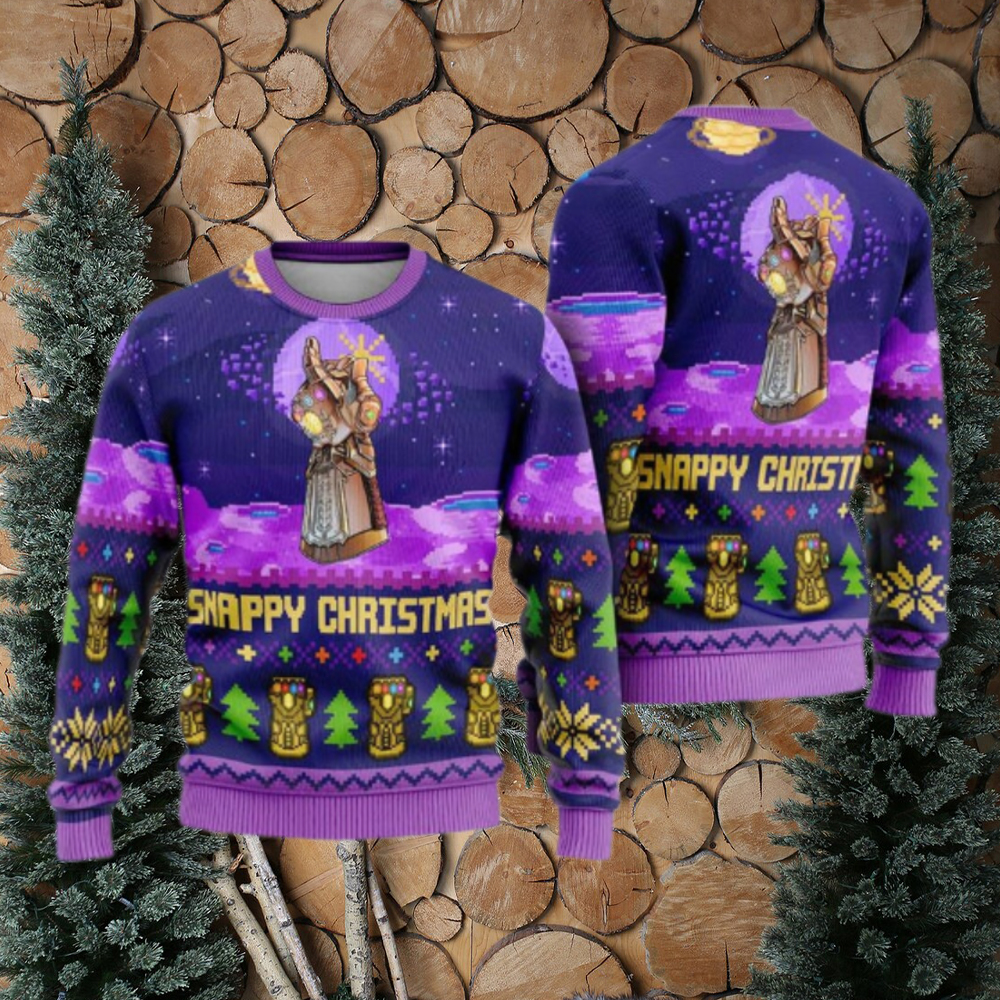 Snappy Christmas Infinity Gauntlet Ugly Christmas Sweater Snappy Christmas Infinity Gauntlet Ugly Christmas Sweater