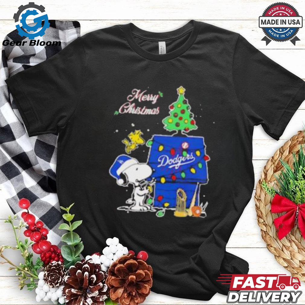 Snoopy Woodstock Merry Christmas Los Angeles Dodgers shirt Snoopy Woodstock Merry Christmas Los Angeles Dodgers shirt