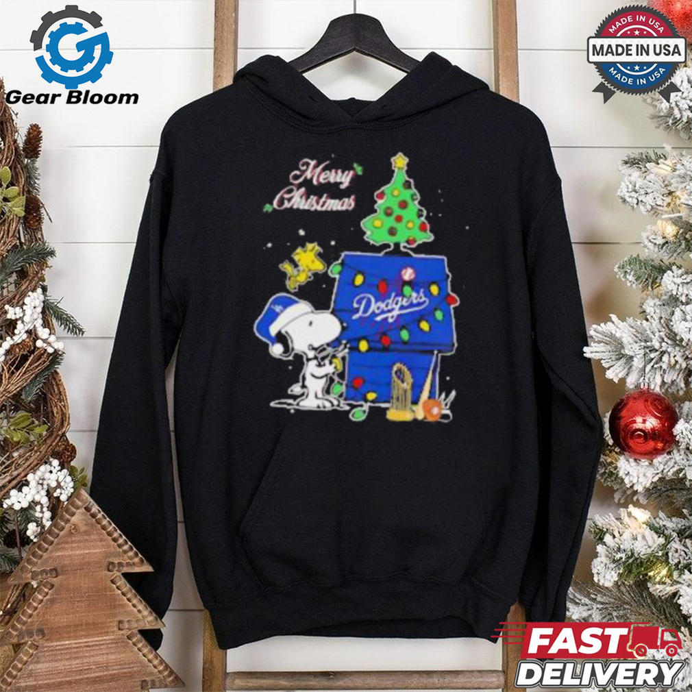 Snoopy Woodstock Merry Christmas Los Angeles Dodgers shirt Snoopy Woodstock Merry Christmas Los Angeles Dodgers shirt