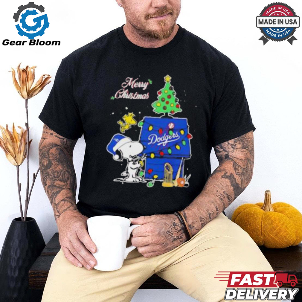 Snoopy Woodstock Merry Christmas Los Angeles Dodgers shirt Snoopy Woodstock Merry Christmas Los Angeles Dodgers shirt