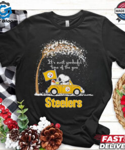 Snoopy driving car Steelers most wonderful time of the year Winter shirt