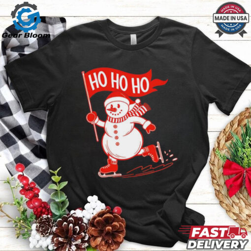 Snowman ice skating Christmas shirt