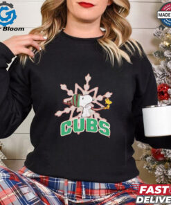 South Bend Cubs Snoopy and Woodstock Christmas shirt