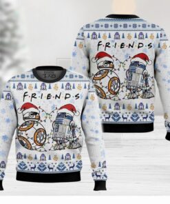 Star Wars R2 D2 & BB 8 Friends Ugly Sweater, Star Wars Christmas Shirt, Disney Xmas Sweatshirt, Holiday Gift, Gift For Friends