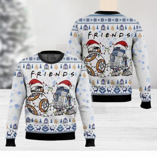 Star Wars R2 D2 & BB 8 Friends Ugly Sweater, Star Wars Christmas Shirt, Disney Xmas Sweatshirt, Holiday Gift, Gift For Friends