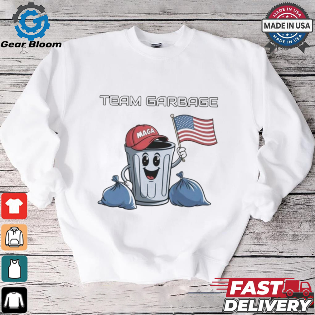 Team Garbage MAGA Trash Can Flag Shirt Team Garbage MAGA Trash Can Flag Shirt