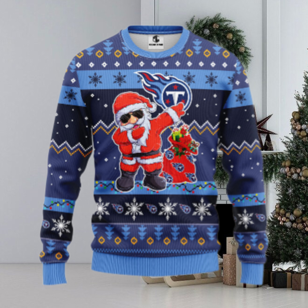 Tennessee Titans Dabbing Santa Claus Ugly Christmas Sweater Tennessee Titans Dabbing Santa Claus Ugly Christmas Sweater