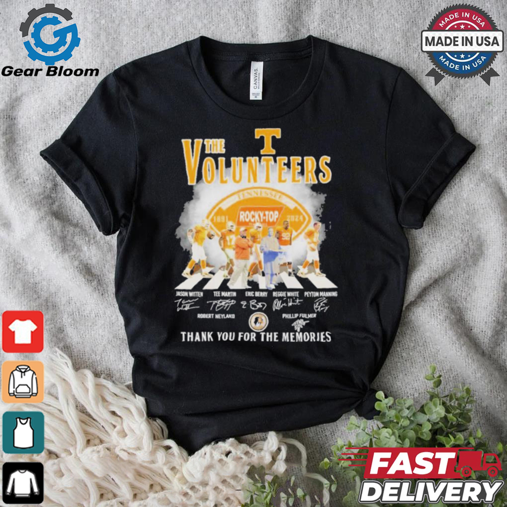 Tennessee Volunteers Rocky Top 1891 2024 Thank You For The Memories Signatures Shirt Tennessee Volunteers Rocky Top 1891 2024 Thank You For The Memories Signatures Shirt