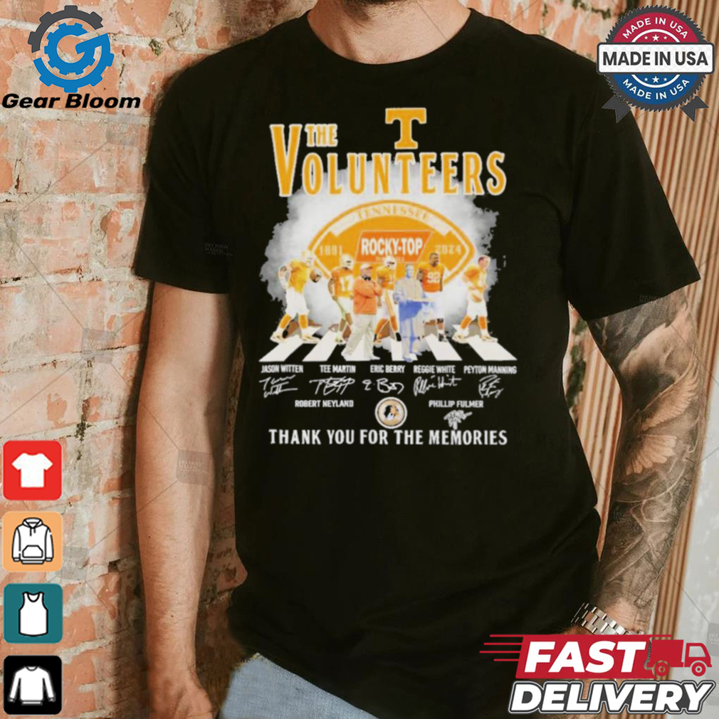 Tennessee Volunteers Rocky Top 1891 2024 Thank You For The Memories Signatures Shirt Tennessee Volunteers Rocky Top 1891 2024 Thank You For The Memories Signatures Shirt