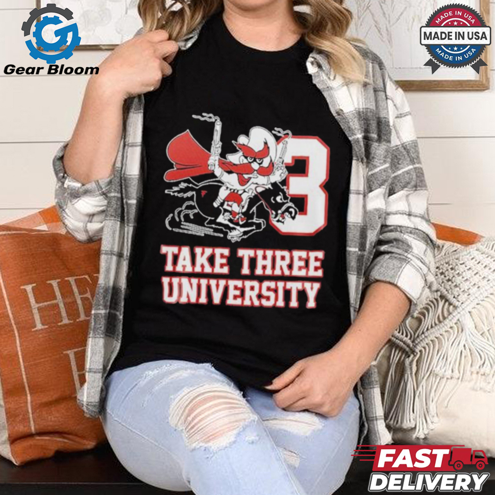 Texas Tech Red Raiders Take Three University Wreck’em T Shirt Texas Tech Red Raiders Take Three University Wreck’em T Shirt