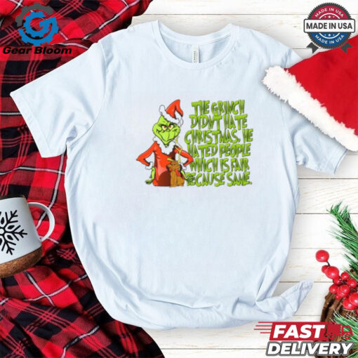 The Grinch didn’t hate Christmas he hated people 2024 sweatshirt