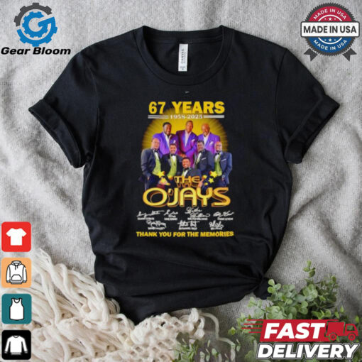 The O’Jays 67 years 1958 2025 thank you for the memories signatures shirt