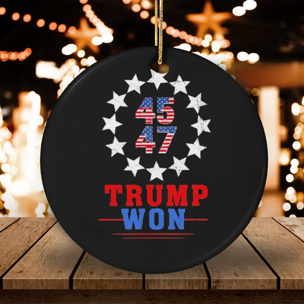Trump Won 2024 45 47th President Usa Flag T Shirt Trump Won 2024 45 47th President Usa Flag T Shirt