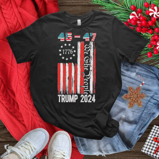 Trump Won 2024 Get Over It 47th Us President 45 47 Flag T Shirt