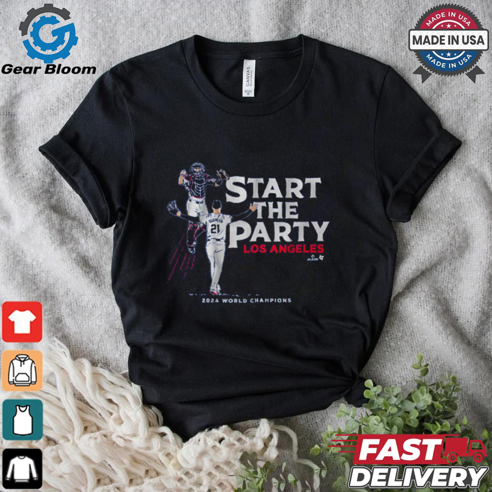 Walker Buehler & Will Smith Start the Party Los Angeles Tee Shirt Walker Buehler & Will Smith Start the Party Los Angeles Tee Shirt