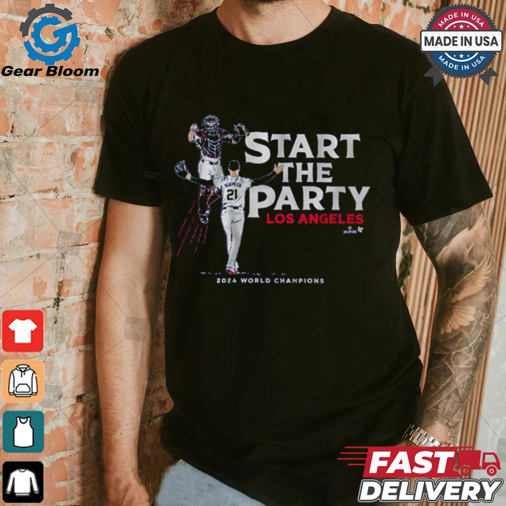 Walker Buehler & Will Smith Start the Party Los Angeles Tee Shirt Walker Buehler & Will Smith Start the Party Los Angeles Tee Shirt