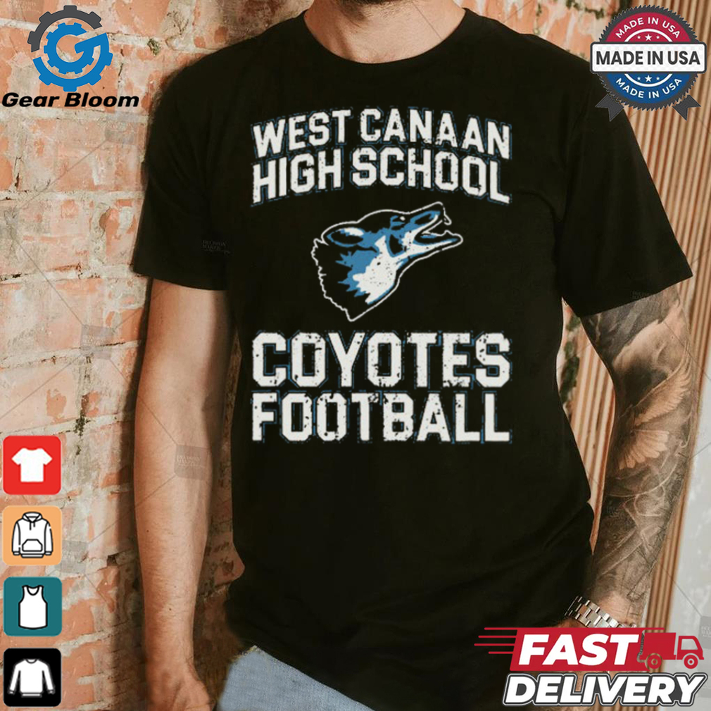West Canaan High School Coyotes Football T Shirt West Canaan High School Coyotes Football T Shirt