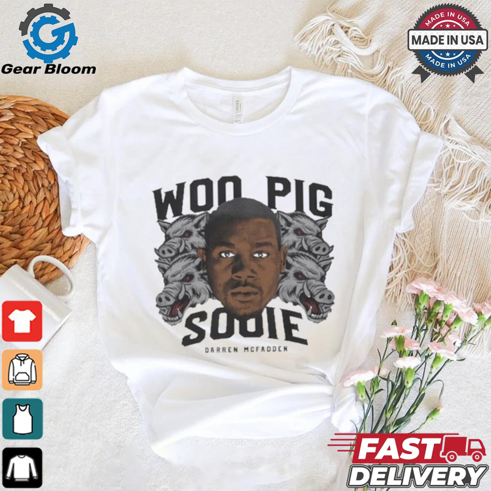 Woo Pig Sooie Darren Mcfadden Arkansas Razorbacks NFL Portrait t shirt Woo Pig Sooie Darren Mcfadden Arkansas Razorbacks NFL Portrait t shirt