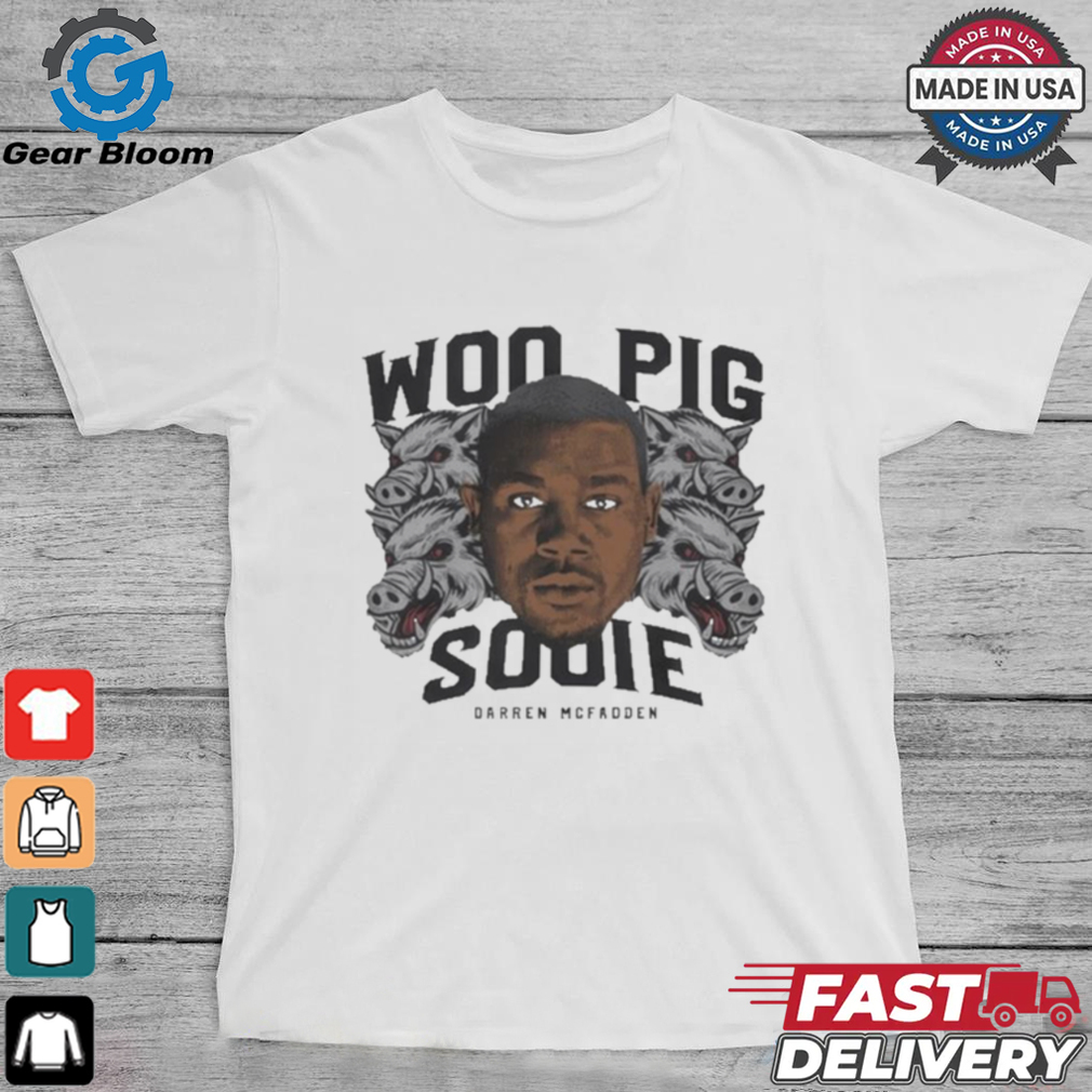 Woo Pig Sooie Darren Mcfadden Arkansas Razorbacks NFL Portrait t shirt Woo Pig Sooie Darren Mcfadden Arkansas Razorbacks NFL Portrait t shirt