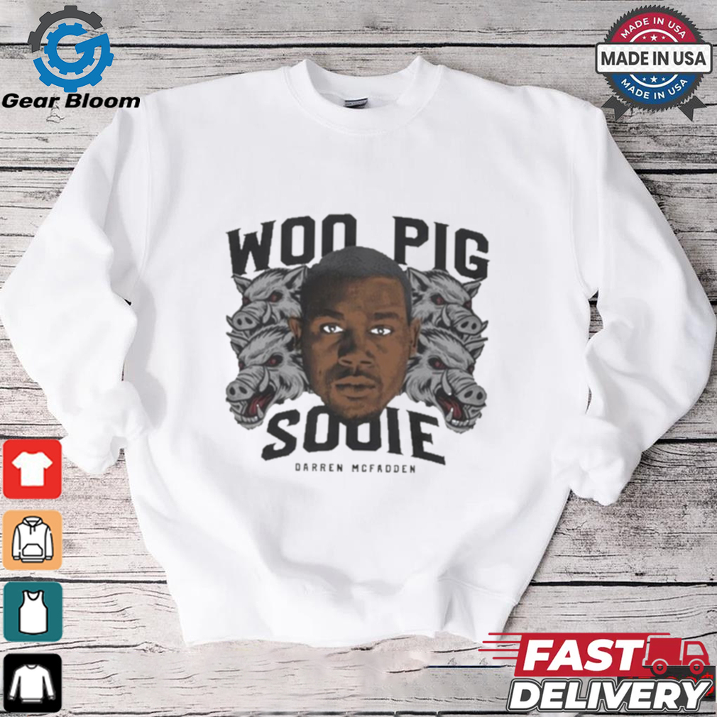 Woo Pig Sooie Darren Mcfadden Arkansas Razorbacks NFL Portrait t shirt Woo Pig Sooie Darren Mcfadden Arkansas Razorbacks NFL Portrait t shirt