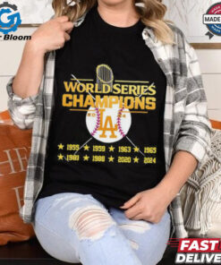 World Series Champions Los Angeles Dodgers 1955 1959 1963 1965 1981 1988 2020 2024 shirt