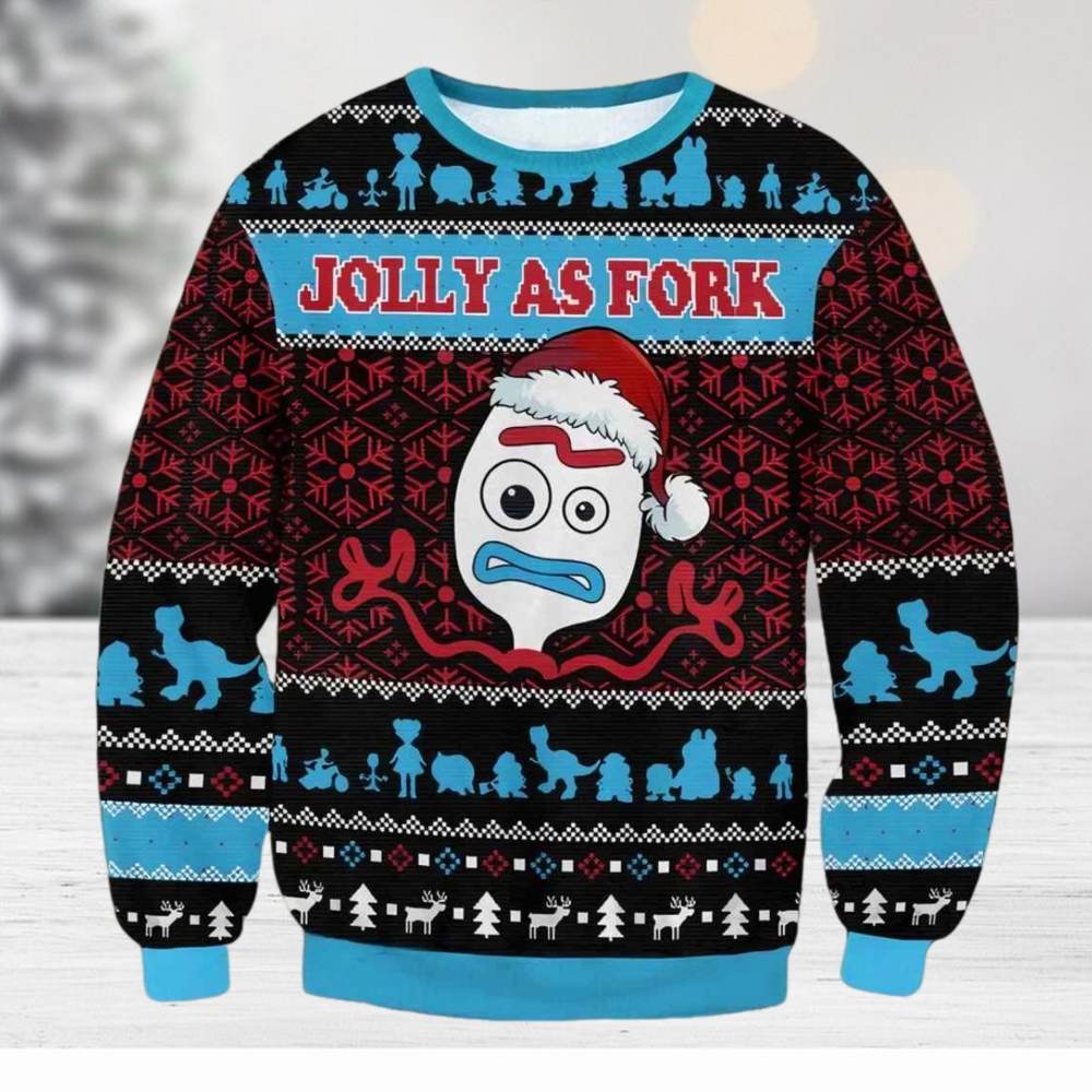 Toy Story Jolly As Fork Ugly Christmas Sweater Toy Story Jolly As Fork Ugly Christmas Sweater