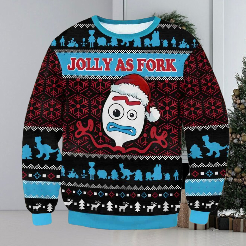 Toy Story Jolly As Fork Ugly Christmas Sweater Toy Story Jolly As Fork Ugly Christmas Sweater