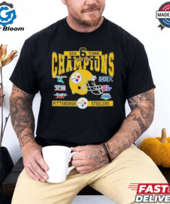 Pittsburgh Steelers Six Time Super Bowl Champions T Shirt