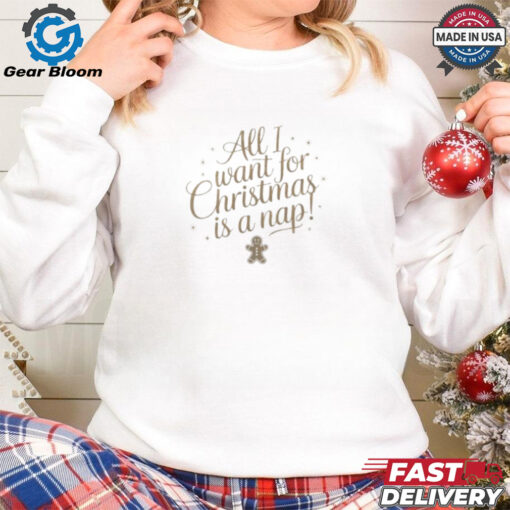 All I want for Christmas is a nap on Bayside Unisex Heavyweight USA Made T Shirt